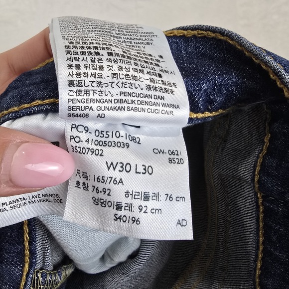 Nwt Levi's Mens 510 Skinny Stretch Jeans Size 30 × 30 Medium Blue Wash - Picture 9 of 10